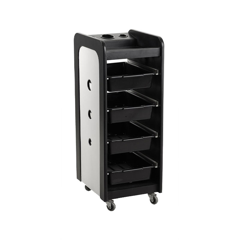 HZ2012 รถเข็นนวดหน้า รถเข็นเสริมความงาม ท็อปกระจก