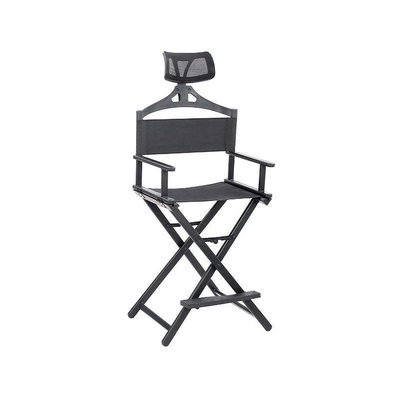 HZ2008Z เก้าอี้แต่งหน้าพับได้แบบพกพาพร้อมพนักพิงศีรษะ