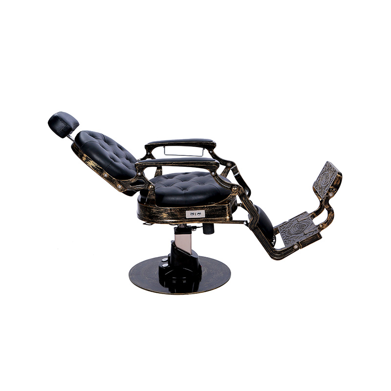 HZ8799DD เก้าอี้ตัดผมเคลือบทองสไตล์โบราณ