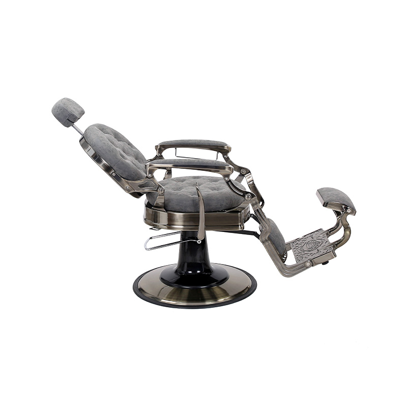 HZ8799QM เก้าอี้ทำผมเบาะกลมสีเทา