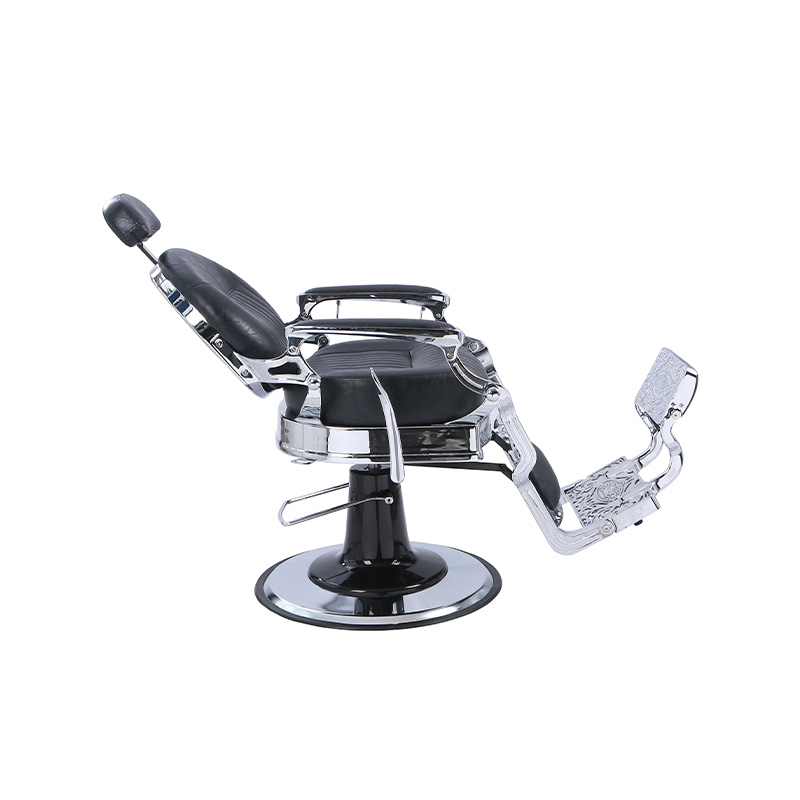 HZ8799C สีดำคลาสสิกรูปแบบแนวตั้งหนาเบาะรองนั่งย้อนยุคเก้าอี้เอนกาย