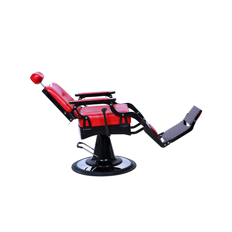 HZ8754RD เก้าอี้ร้านเสริมสวยสีแดงสไตล์วินเทจ