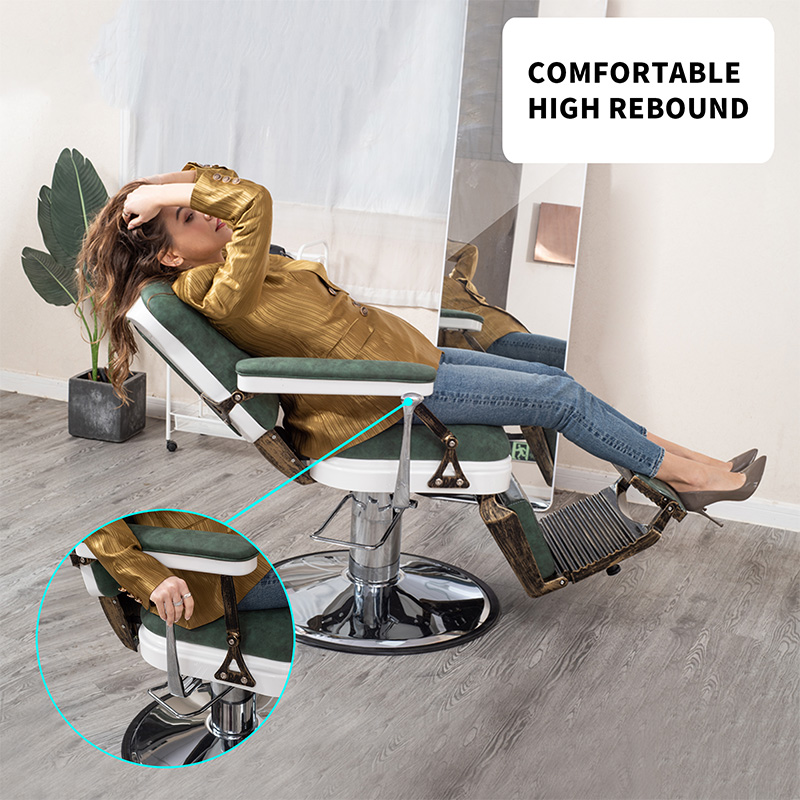 HZ8753BK / HZ8753GR / HZ8753RD เก้าอี้ตัดผม lincoln วินเทจสีดำ