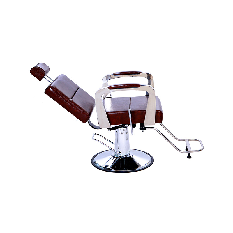 HZ8744 เก้าอี้เสริมสวยอเนกประสงค์ สีน้ำตาล มีที่วางแขน