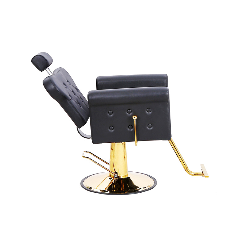 HZ88131B-GD / HZ88131B-GY / HZ88131B-LZ เก้าอี้เสริมสวยอเนกประสงค์พร้อมพนักพิงและปุ่มกระจุก, เก้าอี้สไตลิสต์