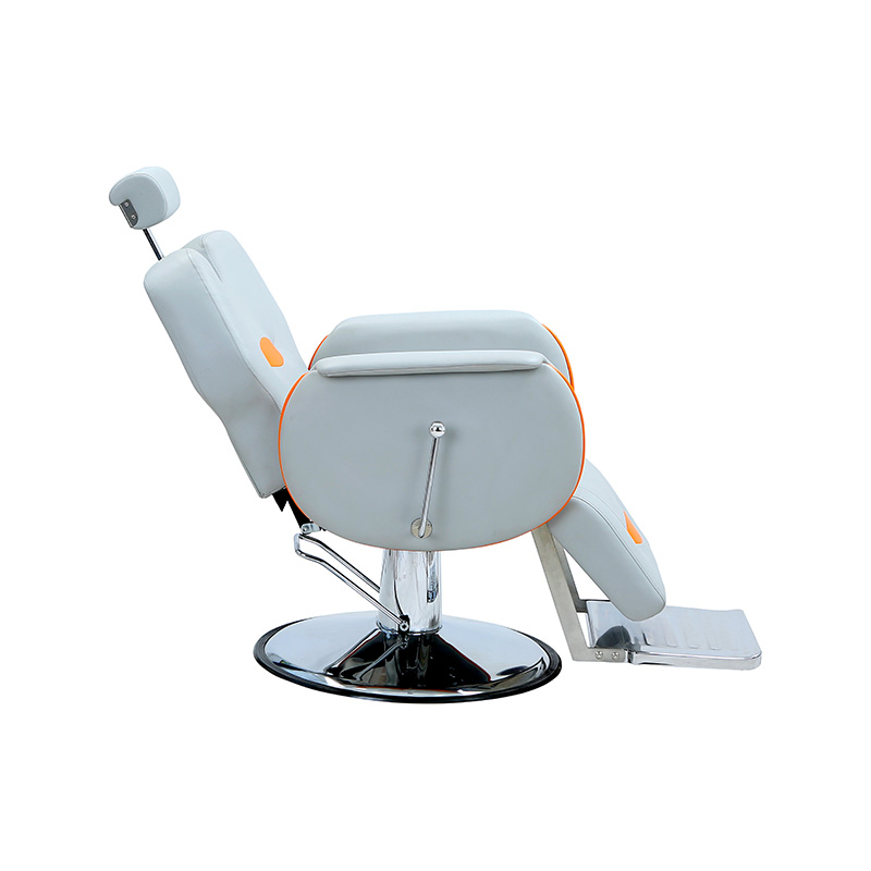 HZ87128 เก้าอี้ร้านเสริมสวยปรับเอนได้สำหรับงานหนักสีน้ำเงิน Smog