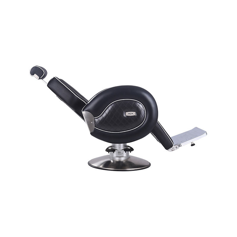 HZ8762 ขอบสีดำพร้อมแถบขอบรีดสีขาวเก้าอี้ตัดผมร้านเสริมสวยสำหรับงานหนัก