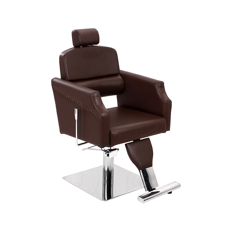 HZ87111C สีน้ำตาลคลาสสิก recliner leathern เก้าอี้ตัดผมโบราณเก้าอี้ร้านเสริมสวย