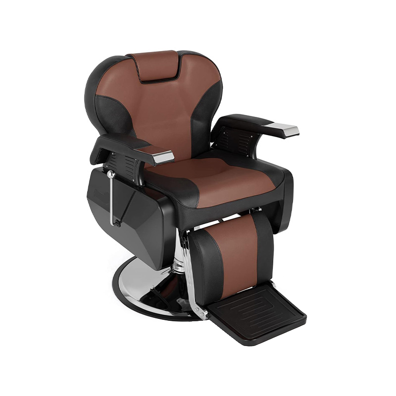 HZ8702AZ เก้าอี้ตัดผมไฮดรอลิกหนักสีน้ำตาล&ดำ