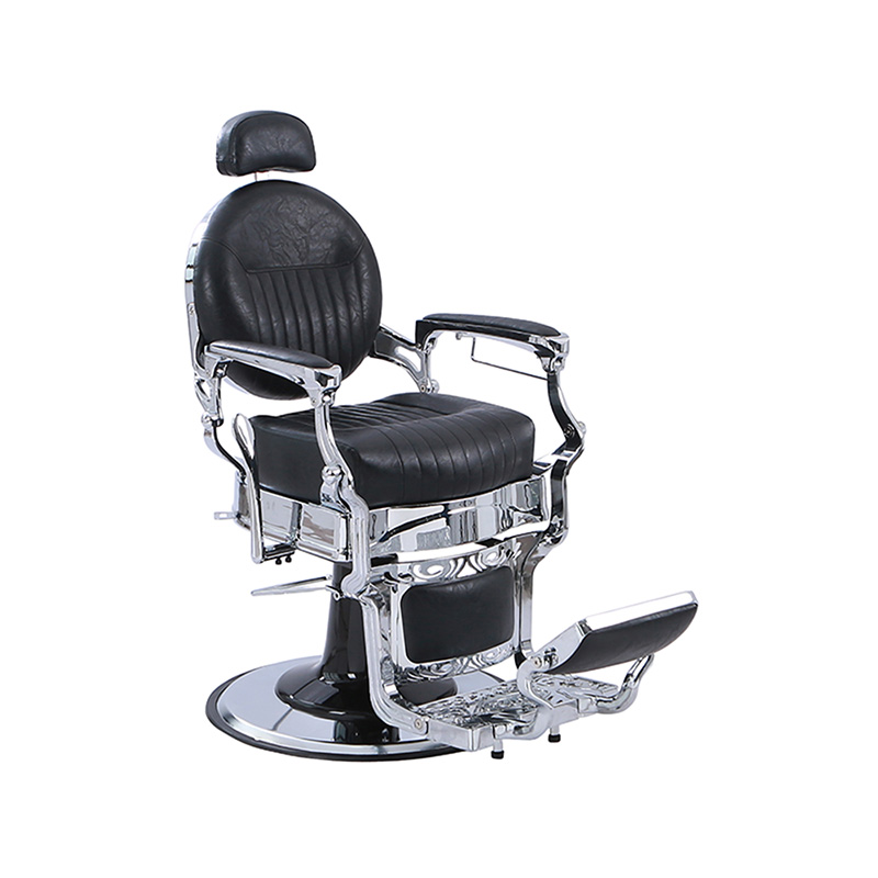 HZ8799C สีดำคลาสสิกรูปแบบแนวตั้งหนาเบาะรองนั่งย้อนยุคเก้าอี้เอนกาย