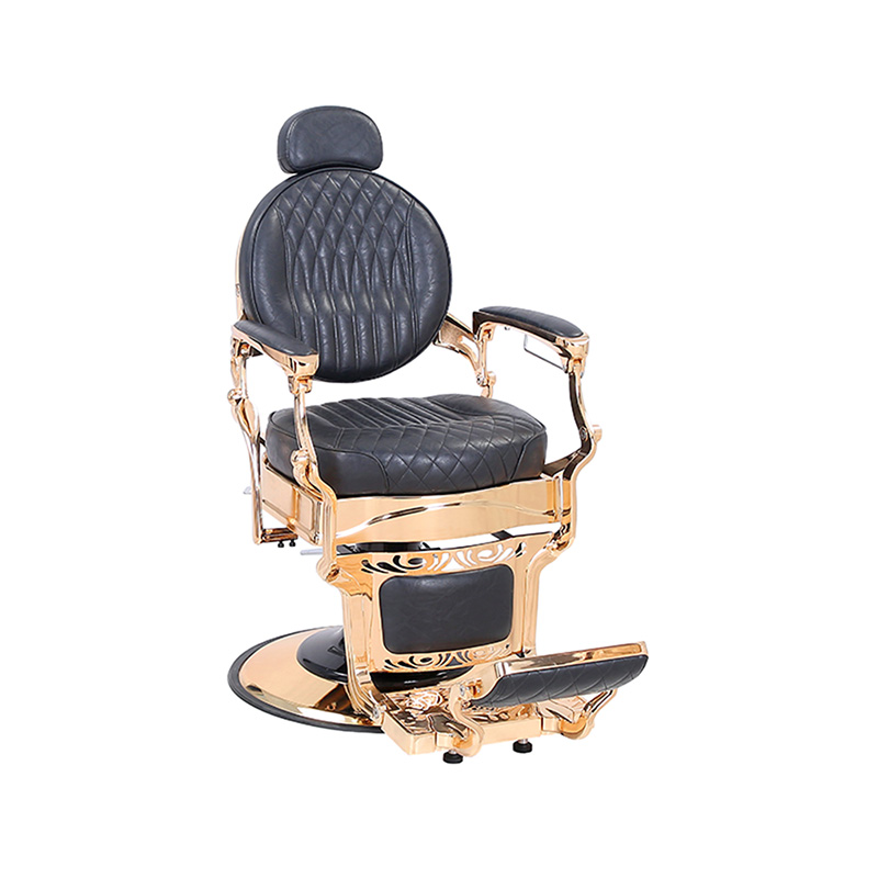 HZHZ8799E เก้าอี้ทำผมย้อนยุคลายสก๊อตสีดำ