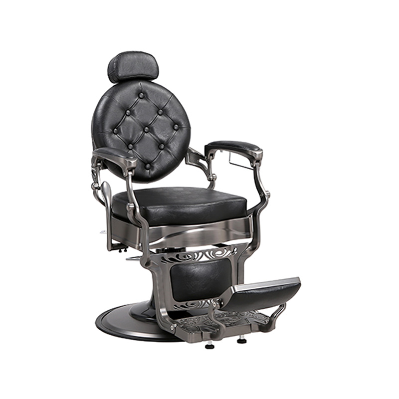 HZ8799Q-H เก้าอี้ตัดผมทรงสี่เหลี่ยมไฮดรอลิกสีเทาปืน
